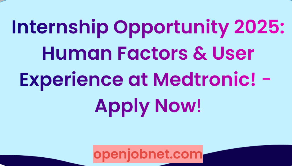 Medtronic Internship 2025 USA